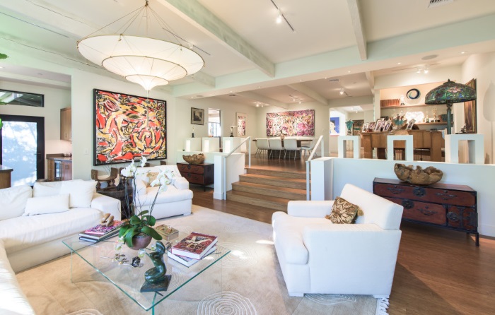 Sitting area in Jane Fonda's mansion