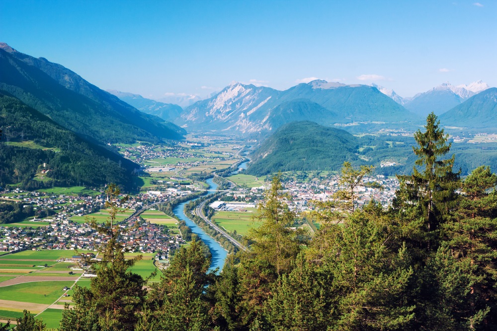 View of cities near Tyrol