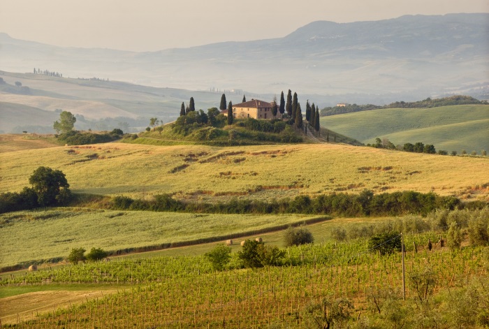 Italian property in field